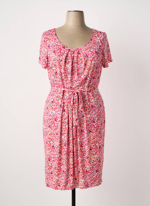 Robe mi-longue rose JULIE GUERLANDE femme