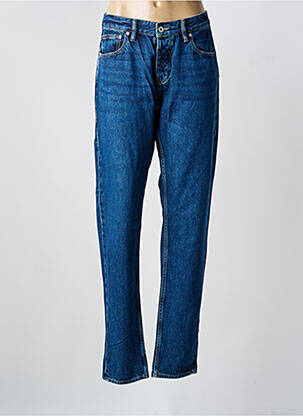 Jeans coupe droite fermeture boutonnée sur le devant taille normale bleu KUYICHI homme