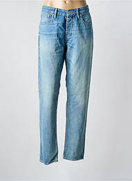 Jeans coupe droite fermeture boutonnée sur le devant taille normale bleu KUYICHI homme