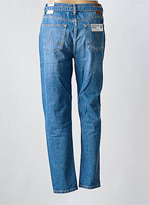 Jeans coupe droite effet usé délavé taille normale bleu KUYICHI femme