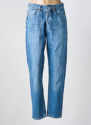 Jeans coupe droite taille normale taille normale bleu KUYICHI femme
