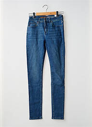 Jeans coupe slim stretch taille normale bleu KUYICHI femme