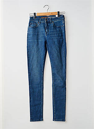 Jeans coupe slim stretch taille normale bleu KUYICHI femme
