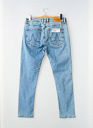 Jeans coupe droite fermeture boutonnée sur le devant taille normale bleu KUYICHI homme