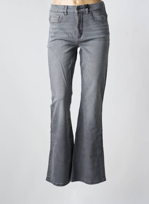 Jean coupe flare stretch taille normale gris KUYICHI femme