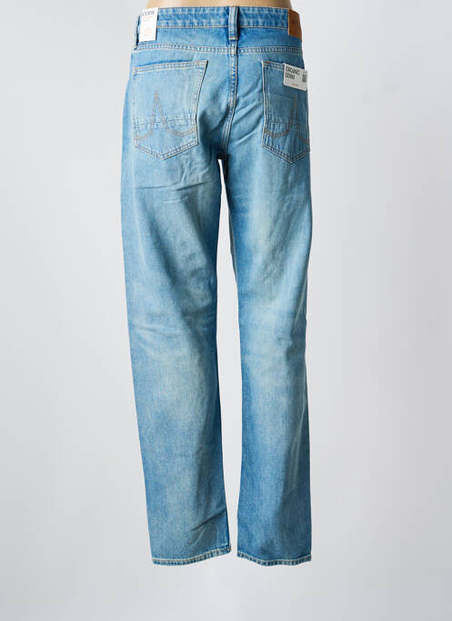 Jeans coupe droite fermeture boutonnée sur le devant taille normale bleu KUYICHI homme