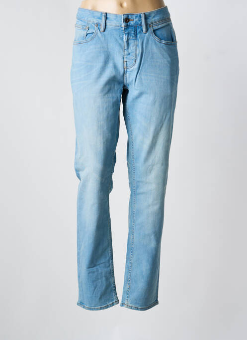Jeans coupe droite fermeture boutonnée sur le devant taille normale bleu KUYICHI homme