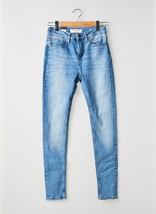 Jeans coupe slim stretch taille normale bleu KUYICHI femme