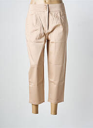 Pantalon 7/8 taille haute taille haute beige ASHLEY BROOKE femme
