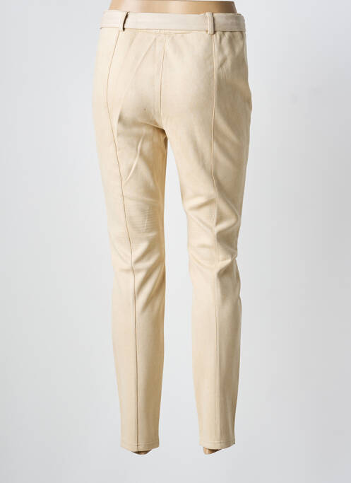 Pantalon slim taille élastique taille haute beige RICK CARDONA femme