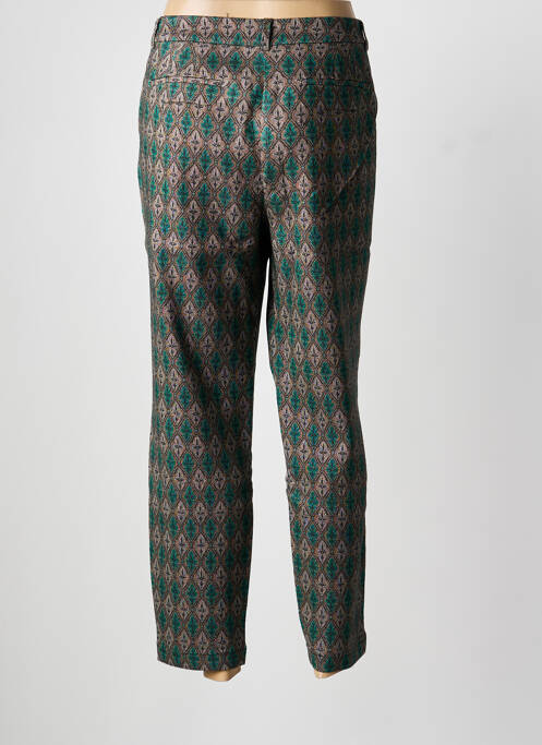Pantalon 7/8 stretch taille normale vert LINEA TESINI femme
