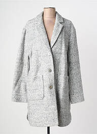 Manteau long coupe droite sans capuche gris HEINE femme