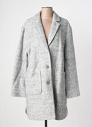 Manteau long coupe droite sans capuche gris HEINE femme