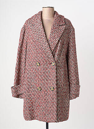 Manteau court coupe droite sans capuche rouge HEINE femme