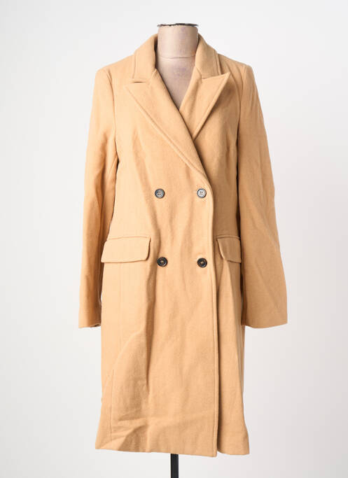 Manteau long coupe cintrée sans capuche beige HEINE femme