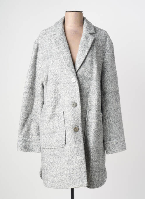 Manteau long coupe droite sans capuche gris HEINE femme