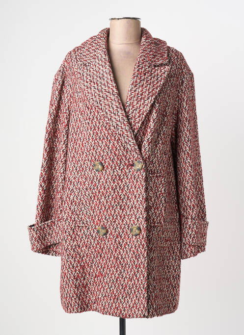 Manteau court coupe droite sans capuche rouge HEINE femme