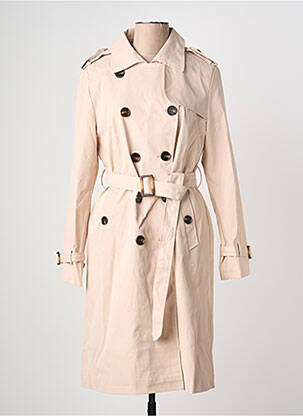 Trench tissage popeline sans capuche beige CISSY & CO femme