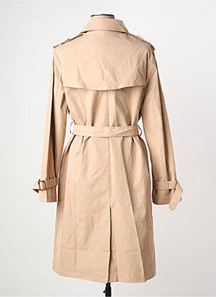 Trench tissage popeline sans capuche beige fonce CISSY & CO femme