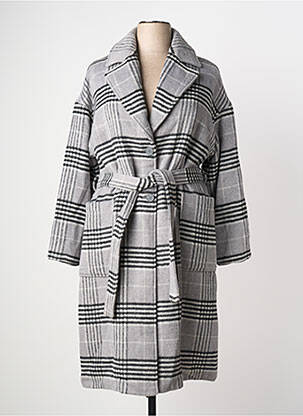 Manteau long coupe cintrée sans capuche gris HEINE femme