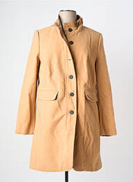 Manteau long coupe cintrée sans capuche beige HEINE femme