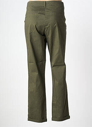 Pantalon chino tissage popeline taille normale vert DAMART femme
