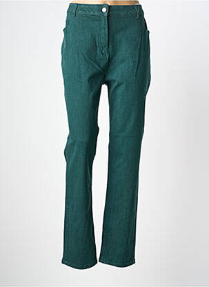 Jeans coupe slim stretch taille normale vert DAMART femme