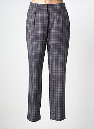 Pantalon chino fermeture zippée sous rabat boutonné taille haute gris DAMART femme