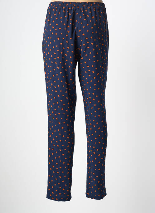 Pantalon slim taille élastique taille haute bleu DAMART femme