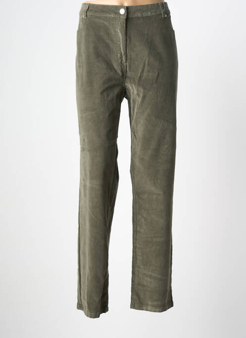 Pantalon droit stretch taille normale vert DAMART femme