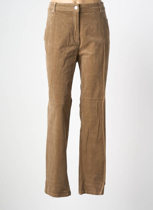 Pantalon droit stretch taille normale marron DAMART femme