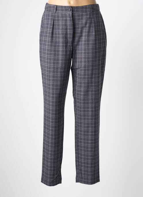 Pantalon chino fermeture zippée sous rabat boutonné taille haute gris DAMART femme