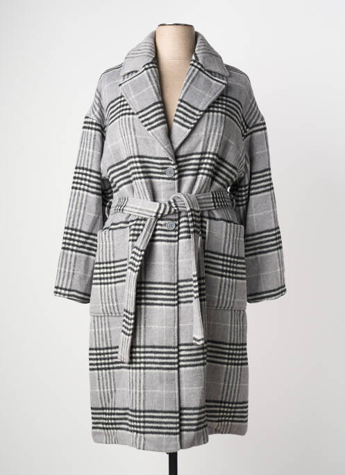 Manteau long coupe cintrée sans capuche gris HEINE femme