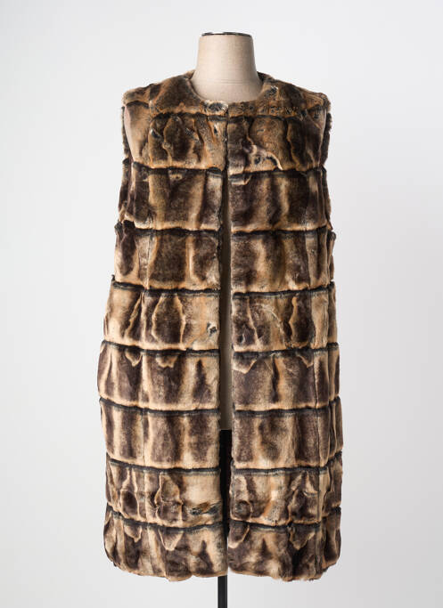 Manteau long coupe cintrée sans capuche marron HEINE femme