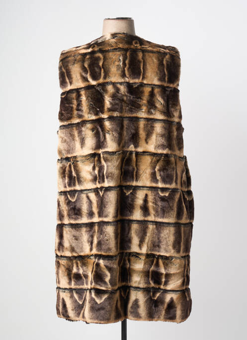 Manteau long coupe cintrée sans capuche marron HEINE femme