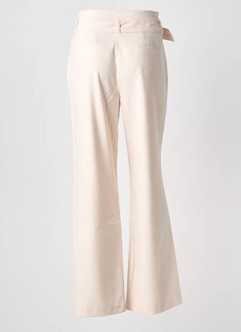 Pantalon flare taille à pinces taille haute beige HEINE femme