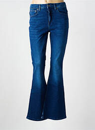 Jean coupe flare taille haute taille haute bleu KUYICHI femme