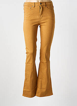 Jean coupe flare stretch taille haute jaune KUYICHI femme