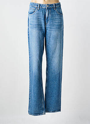 Jeans coupe droite stretch taille normale bleu KUYICHI femme