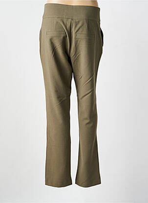 Pantalon chino fermeture zippée sous rabat boutonné taille normale vert DAMART femme