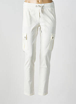 Pantalon cargo taille élastique taille normale beige LINEA TESINI femme