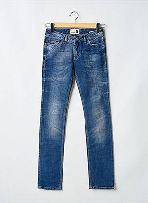 Jeans coupe slim stretch taille normale bleu KUYICHI femme