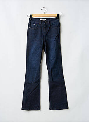 Jeans bootcut taille haute taille haute bleu KUYICHI femme