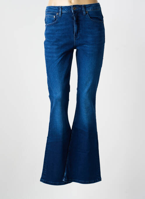 Jean coupe flare stretch taille haute bleu KUYICHI femme