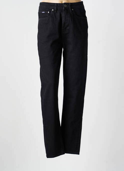 Jeans coupe slim stretch taille haute noir KUYICHI femme