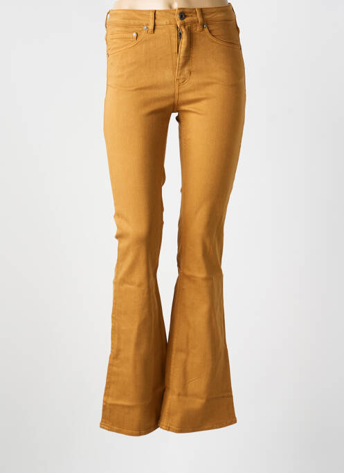 Jean coupe flare stretch taille haute jaune KUYICHI femme