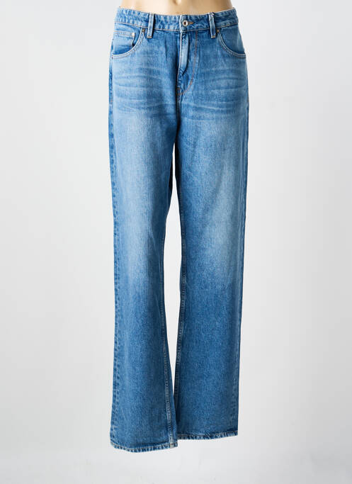 Jeans coupe droite stretch taille normale bleu KUYICHI femme