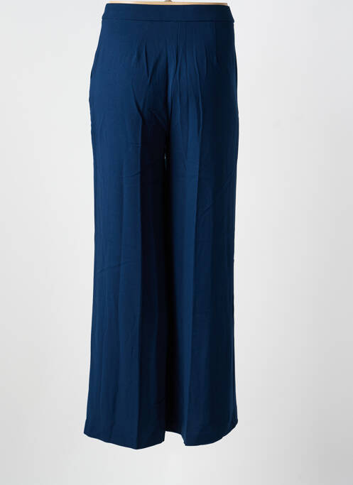 Pantalon large tissage crêpe taille haute bleu DAMART femme