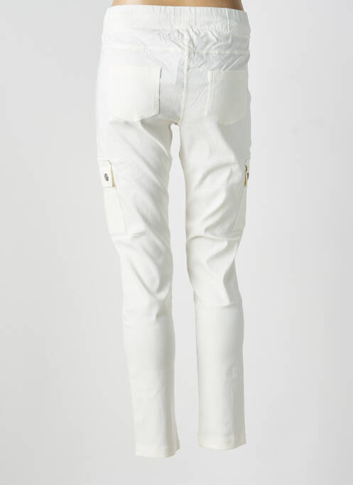 Pantalon cargo taille élastique taille normale beige LINEA TESINI femme