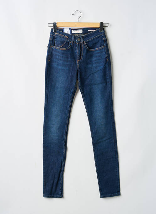 Jeans coupe slim stretch taille normale bleu KUYICHI femme